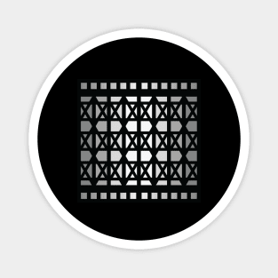 “Dimensional Fence” - V.1 Grey - (Geometric Art) (Dimensions) - Doc Labs Magnet